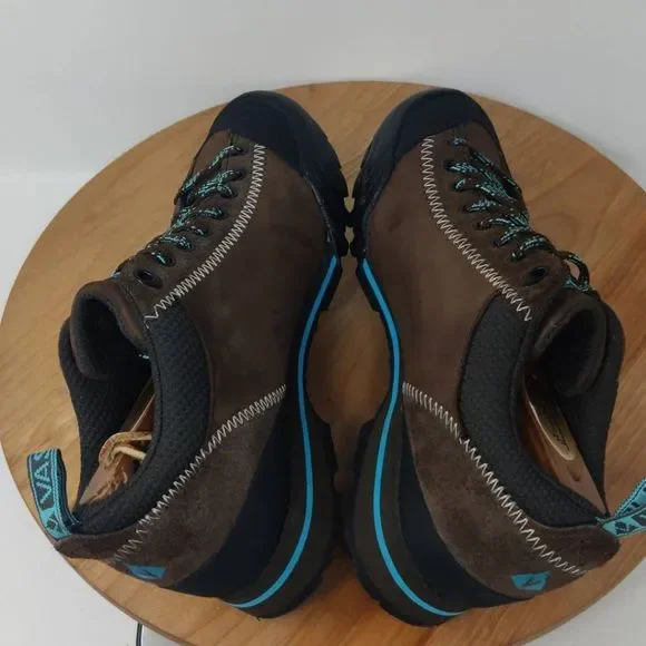 Vasque Rift Hiking Shoes- Womens- Size 7 M- Brown Blue- Low Top-Leather-Sneaker - Picture 9 of 12